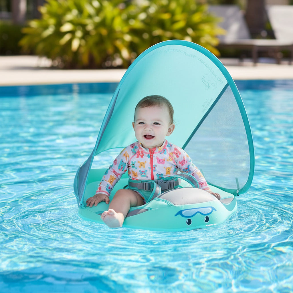 Baby Pool Float Safety Harness Sunshade Infant Swim Aid - Image 5