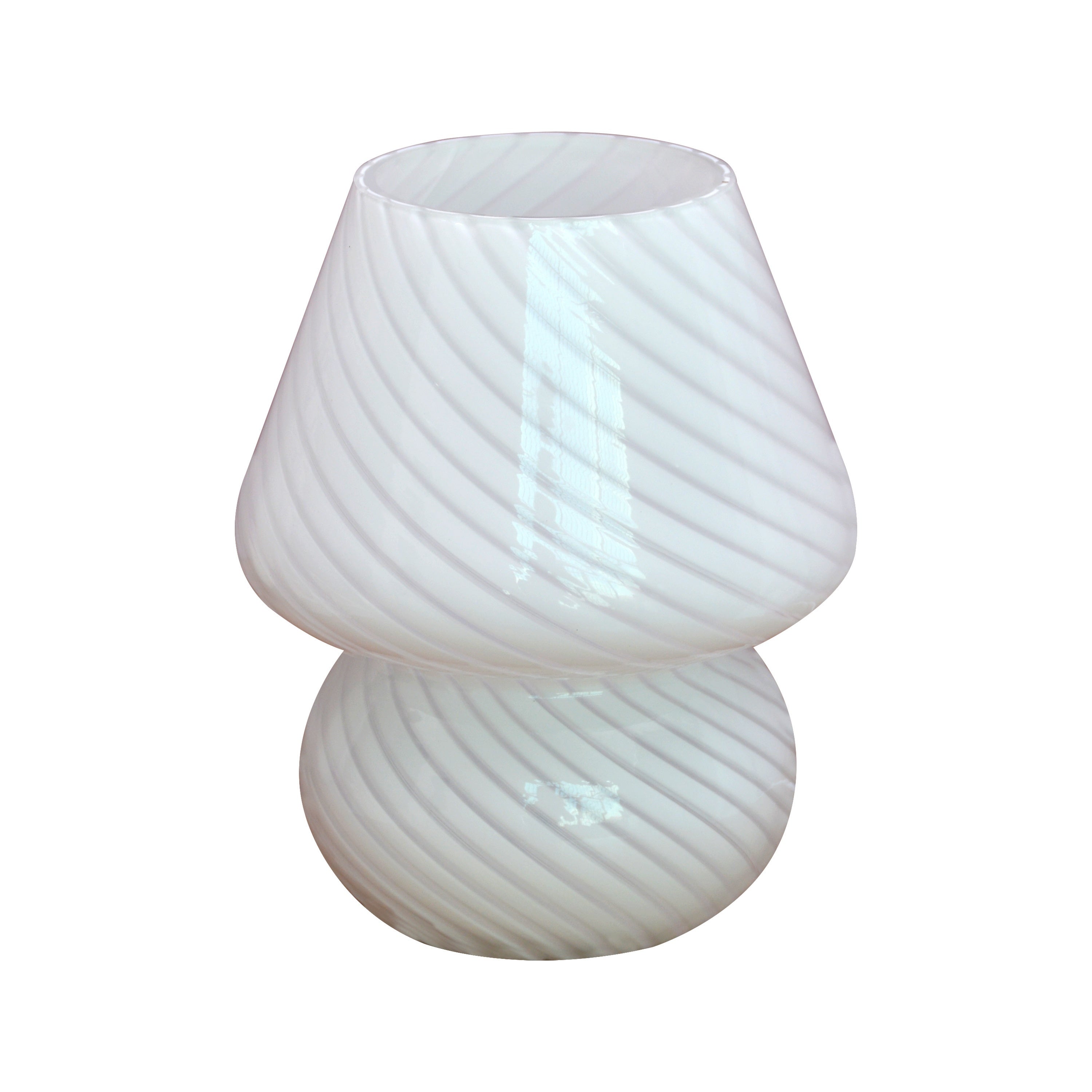 Murano Style Glass Mushroom Lamp