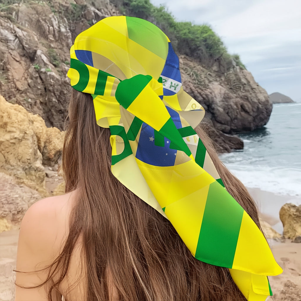 Brazil Flag Square Beach Towel