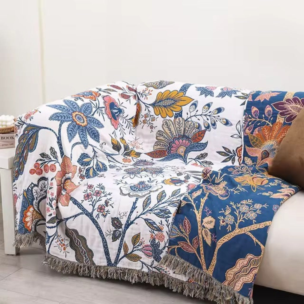 Cooling Sofa Throw Blanket Floral Boho - Image 3