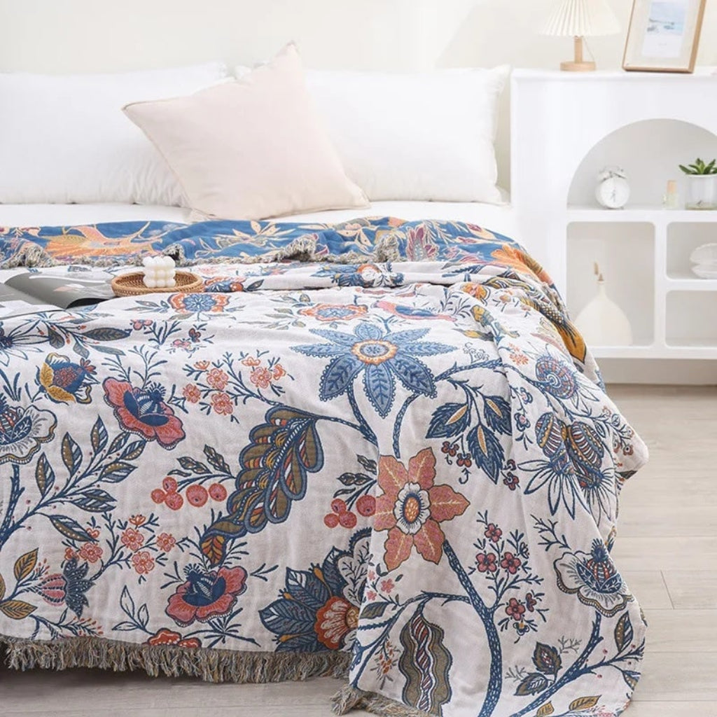 Cooling Sofa Throw Blanket Floral Boho - Image 8