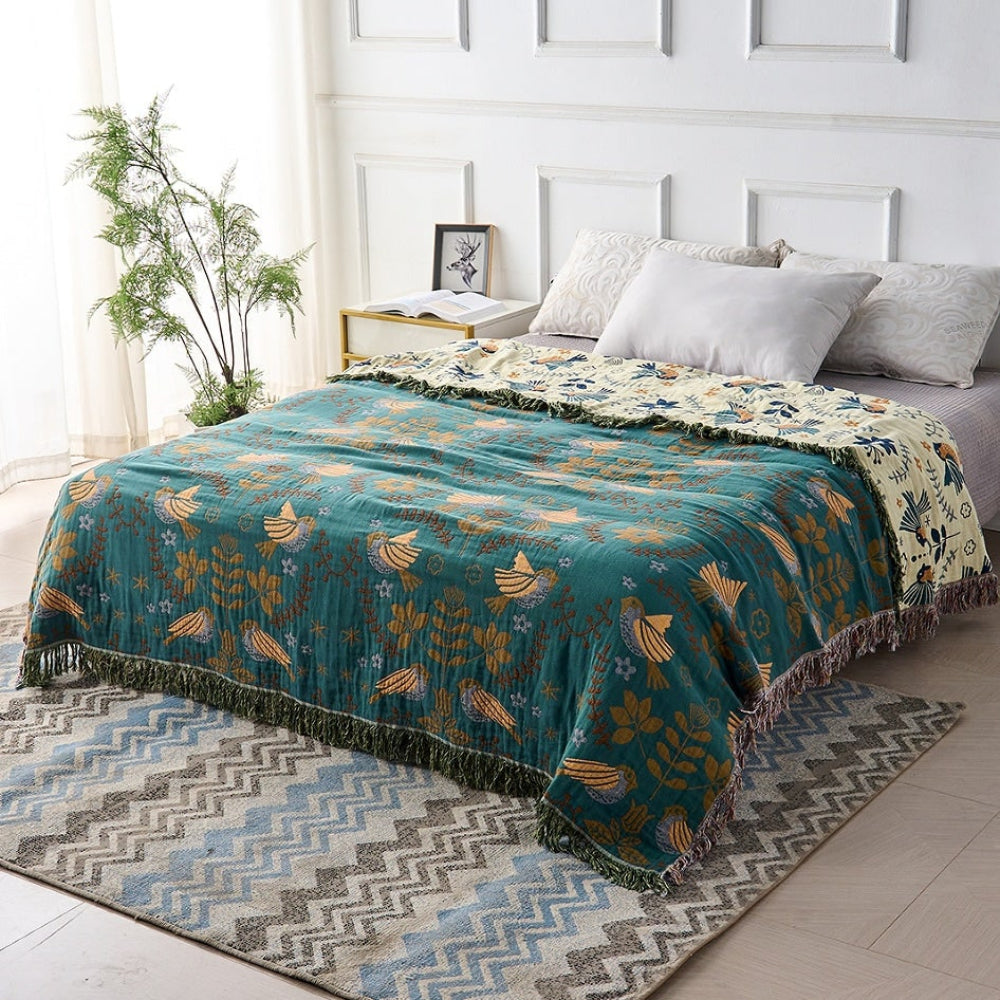 Cooling Throw Blanket Reversible Decorative Layered - Image 2