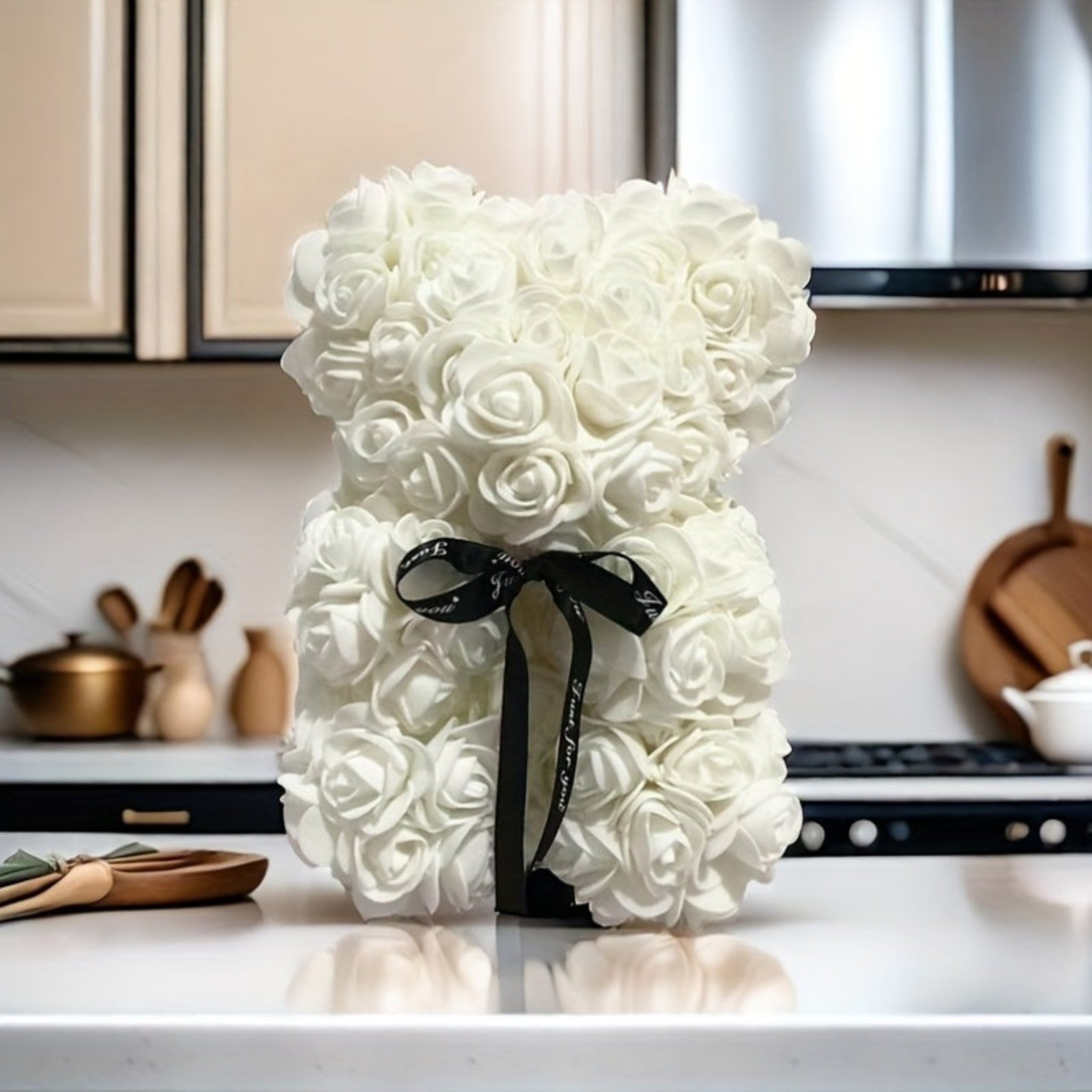 Mini Rose Bear Flower Teddy Decor