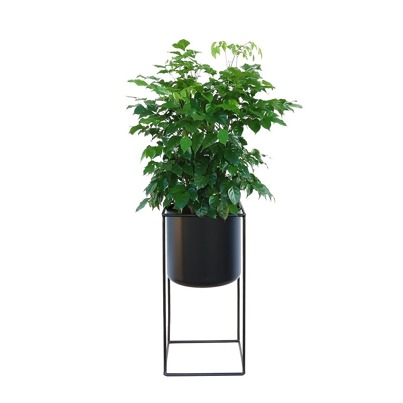 Black Metal Rectangular Plant Stand