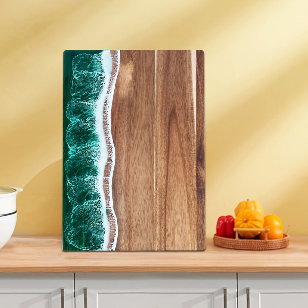 Wave Resin Acacia Wood Serving Board