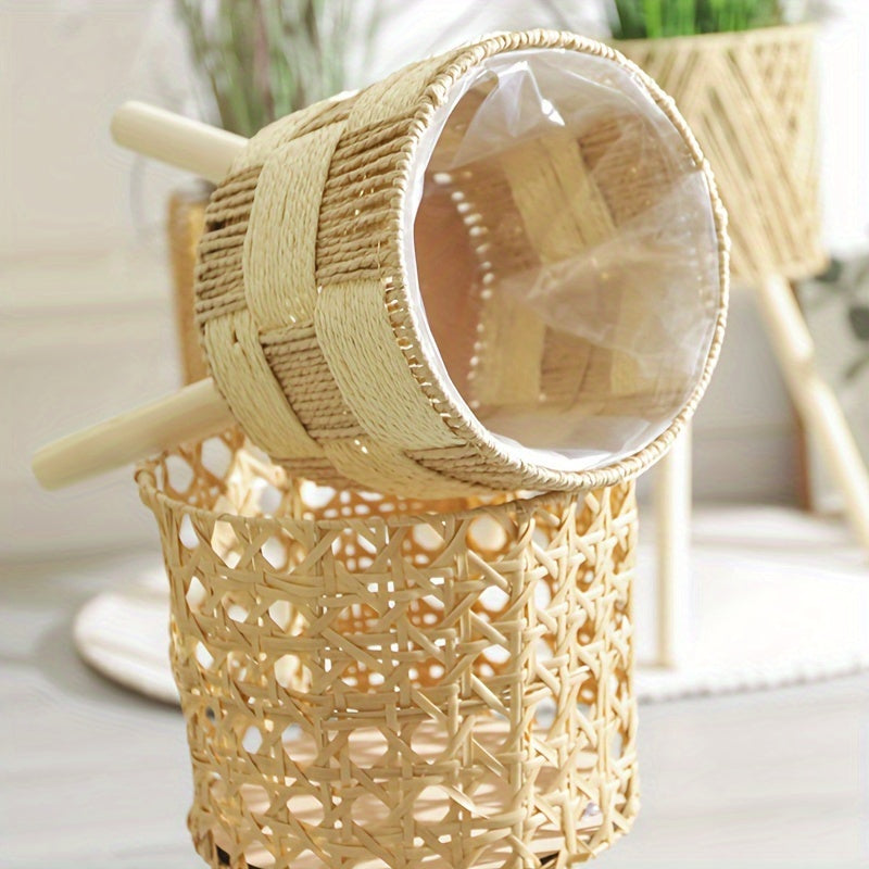 Bohemian Rattan Woven Plant Stand