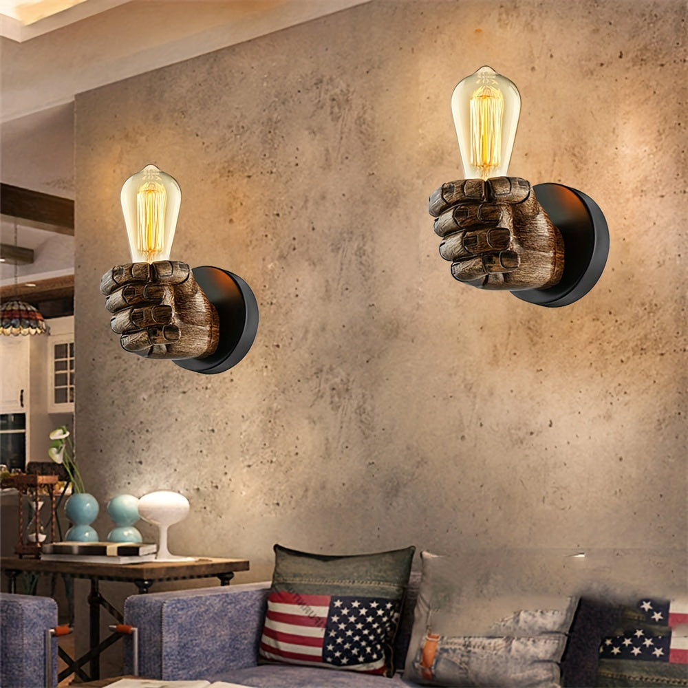 Industrial Resin Hand Wall Lamp
