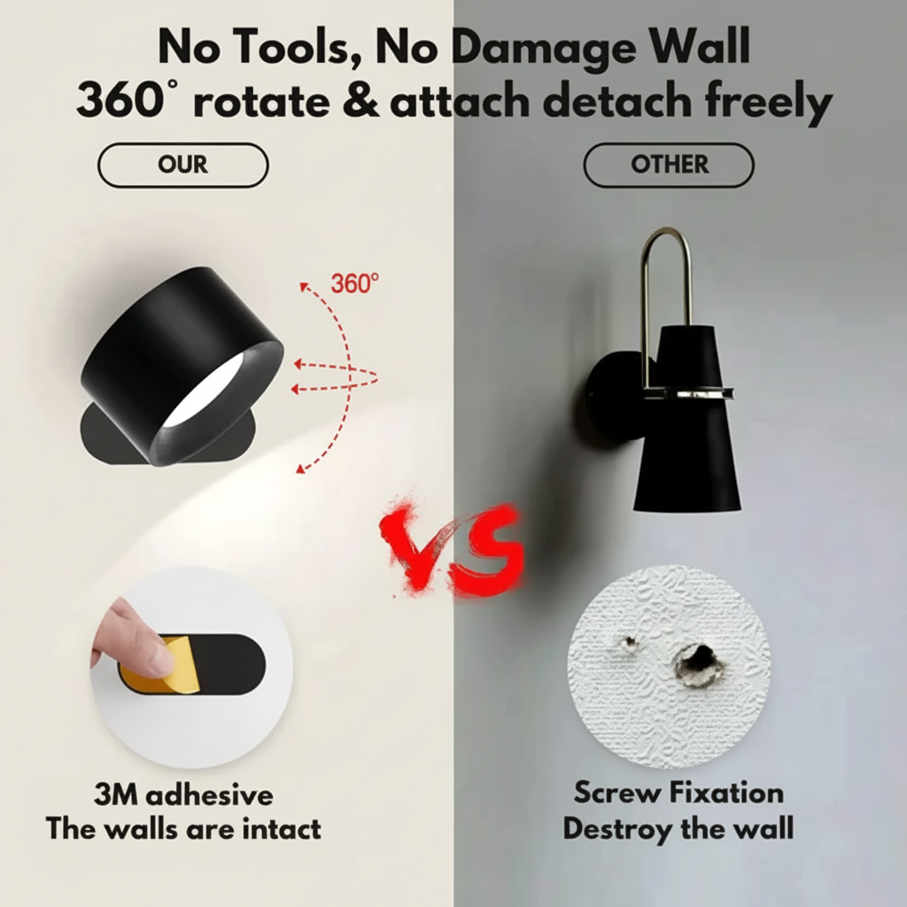 Magnetic Rechargeable LED Wall Light