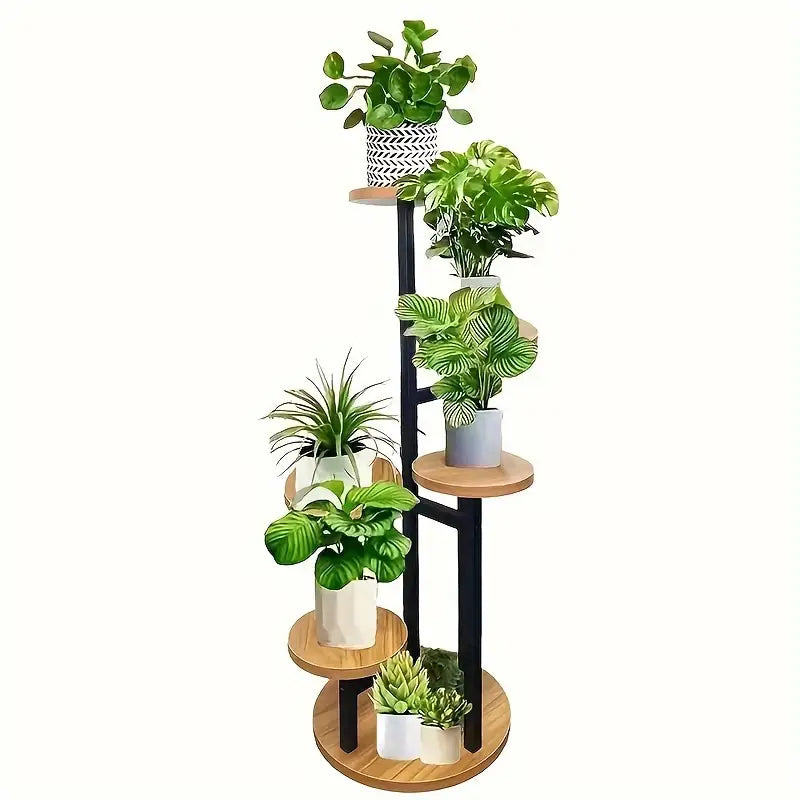 Verdura 6-Tier Round Wooden Plant Stand