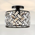 Crystal Semi Flush Ceiling Light