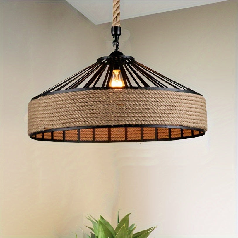 Hemp Rope Farmhouse Pendant Light
