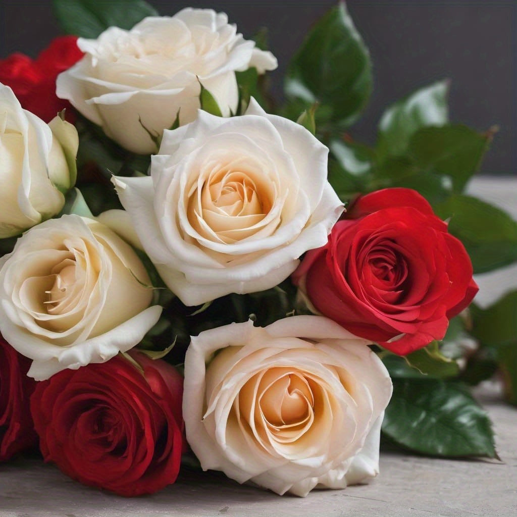 Red Rose Artificial Flower Bouquet
