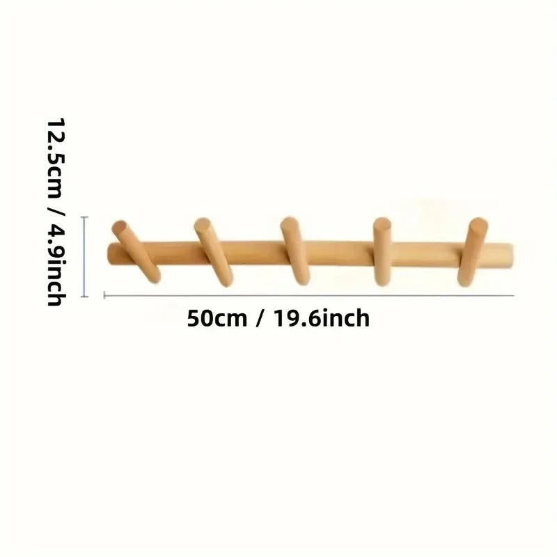 Maeve Solid Oak Wall Organiser Rack