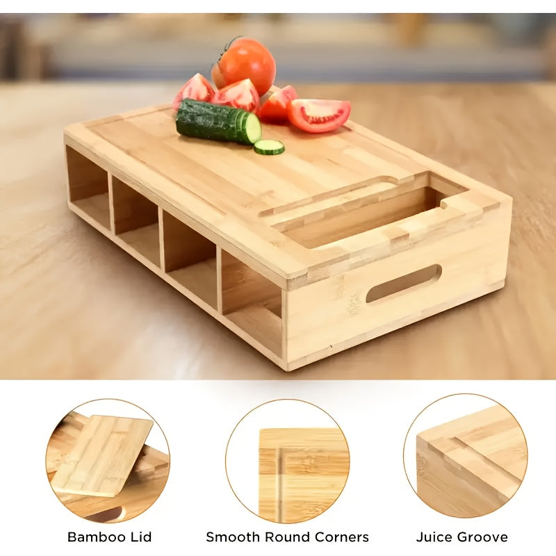 Bamboo Cutting Board Prep Station