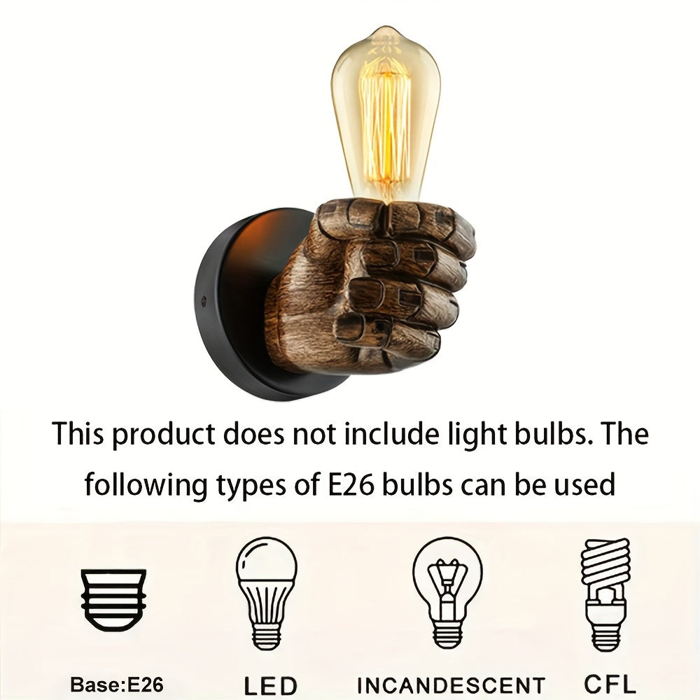 Industrial Resin Hand Wall Lamp