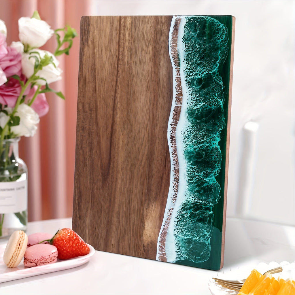 Wave Resin Acacia Wood Serving Board