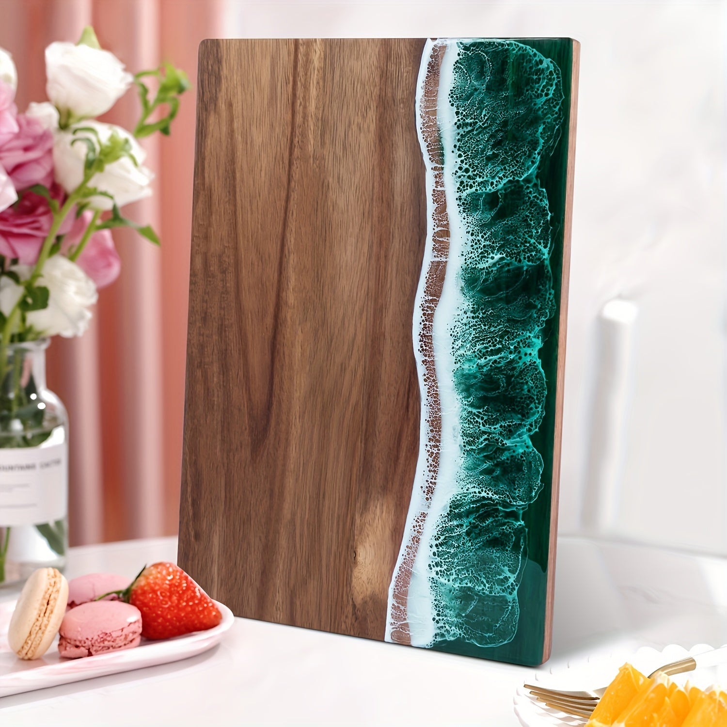 Wave Resin Acacia Wood Serving Board