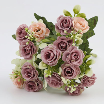 Artificial Hanging Rose Flower Basket