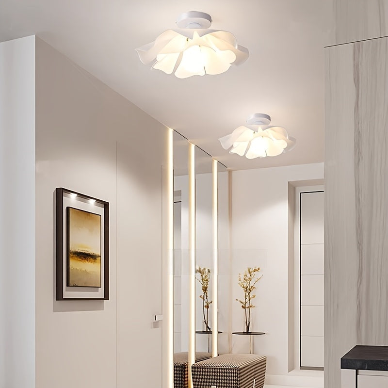 Rose Petal Semi Flush Ceiling Light