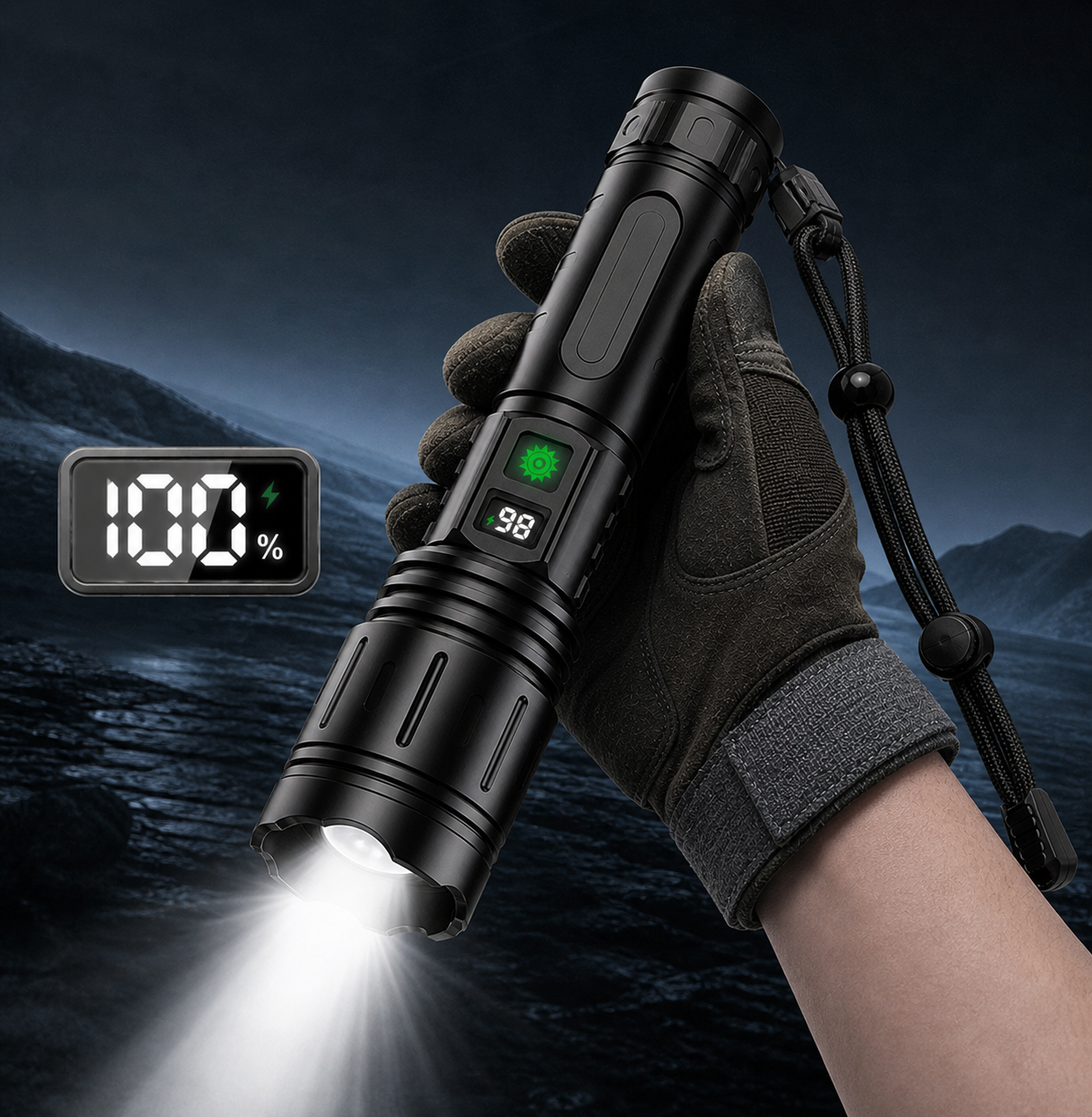 Aluminium Rechargeable Tactical Beam Torch