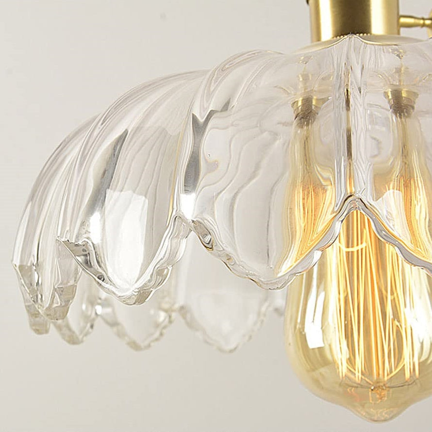 Vintage Flower Glass Pendant