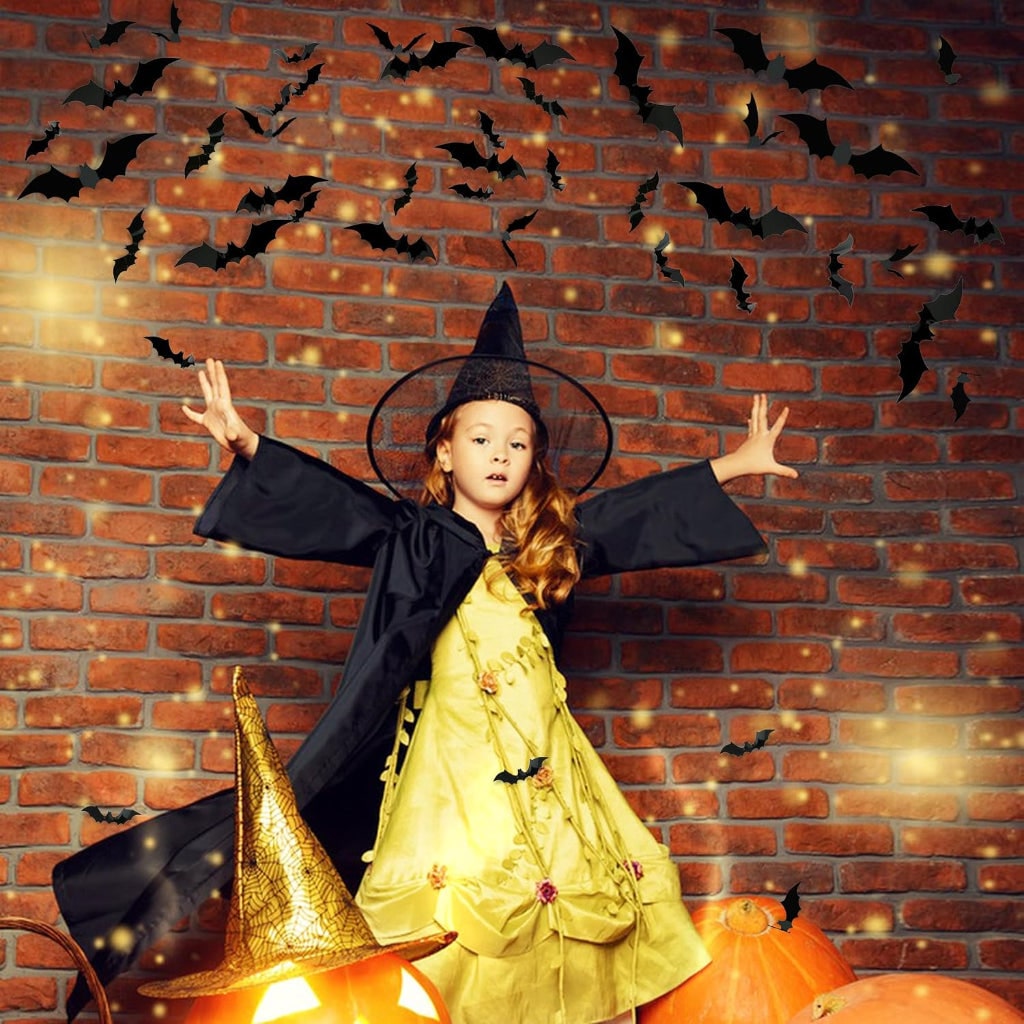 Halloween Decoration 3D Bat Wall Stickers Party Set - Image 3