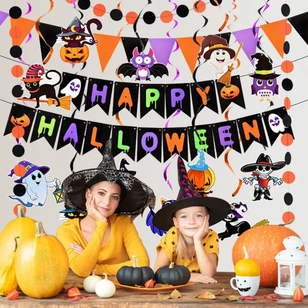 Halloween Decoration Banner Wall Hanging Party Decor - Image 1