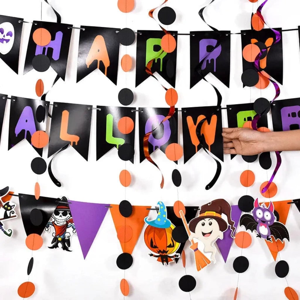 Halloween Decoration Banner Wall Hanging Party Decor - Image 3