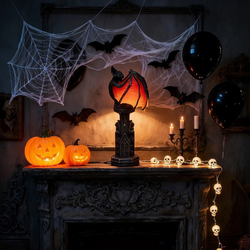 Halloween Decoration Bat Lamp Spooky Home Accent - Image 2