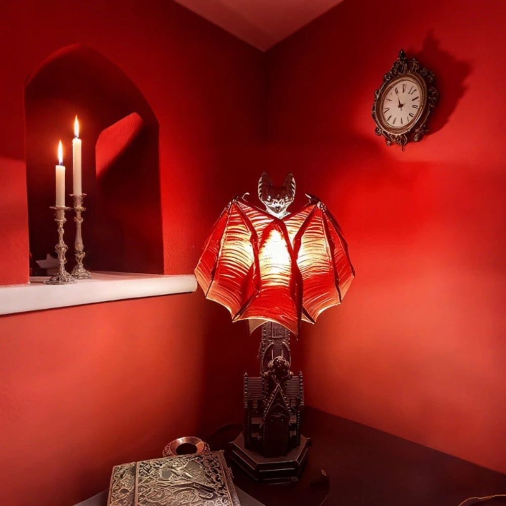 Halloween Decoration Bat Lamp Spooky Home Accent - Image 4