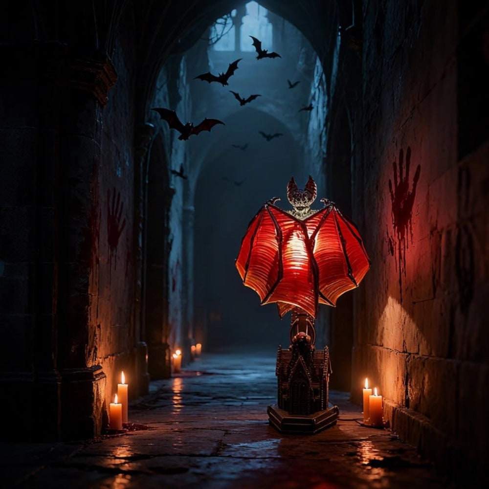 Halloween Decoration Bat Lamp Spooky Home Accent - Image 5