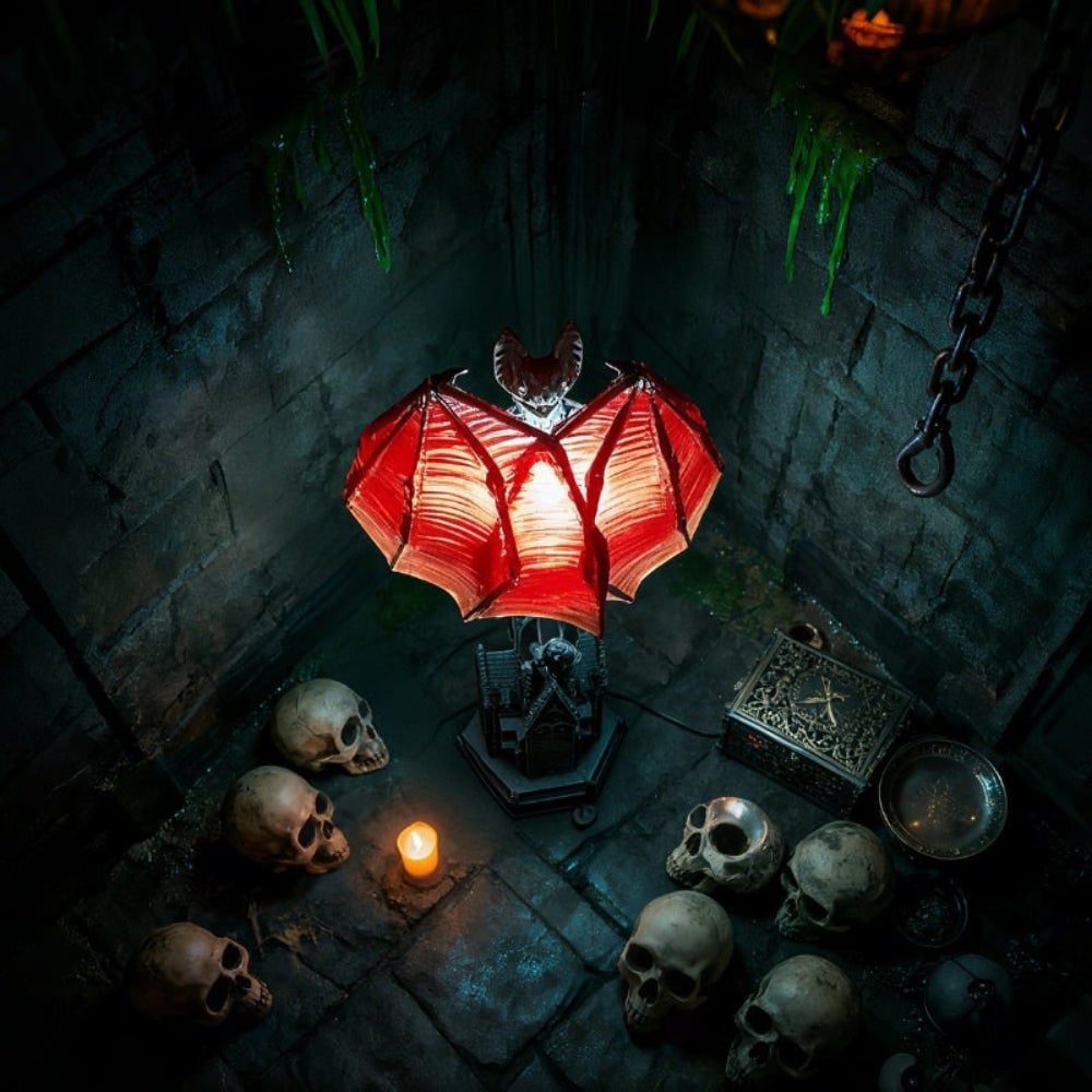 Halloween Decoration Bat Lamp Spooky Home Accent - Image 6