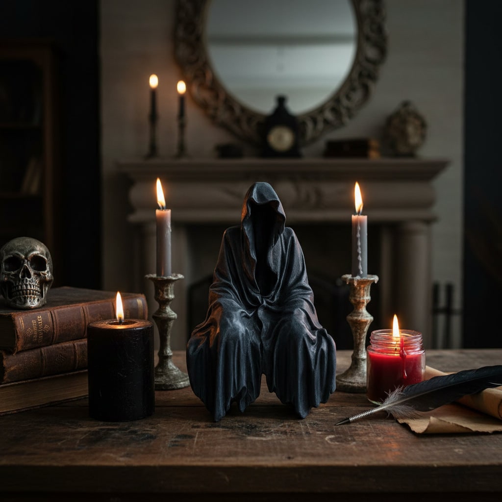 Halloween Decoration Compact Size Grim Reaper Statue - Image 1