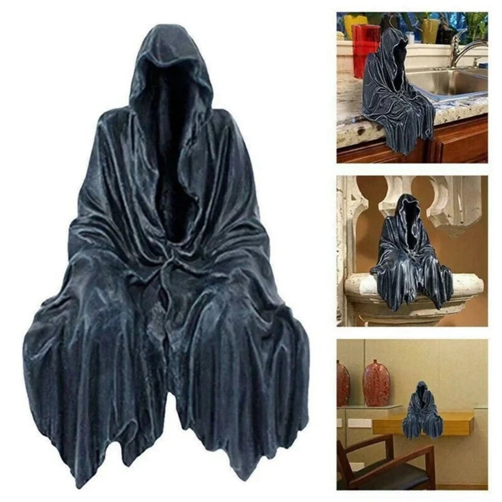Halloween Decoration Compact Size Grim Reaper Statue - Image 3