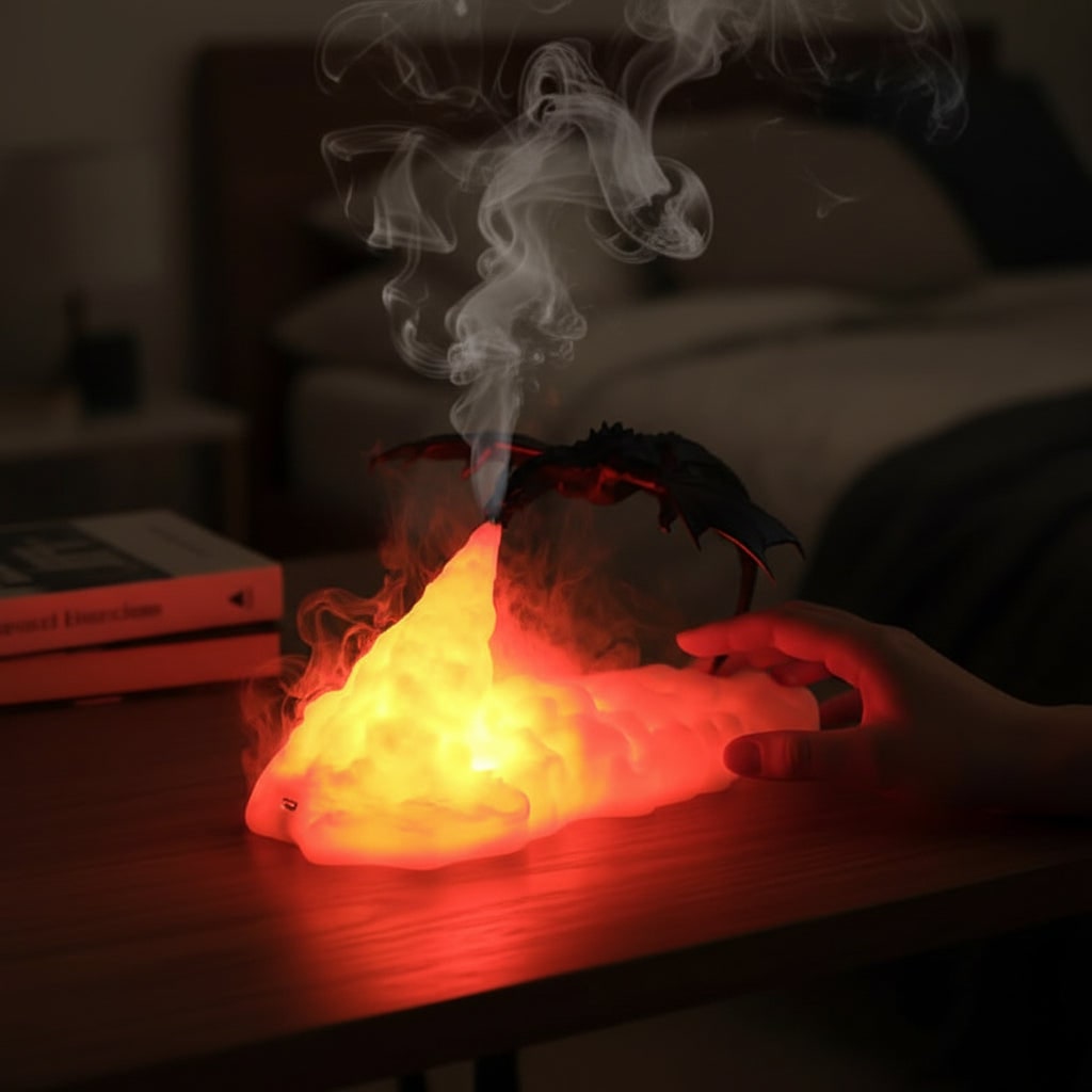 Halloween Decoration Dragon LED Flame Night Light - Image 1