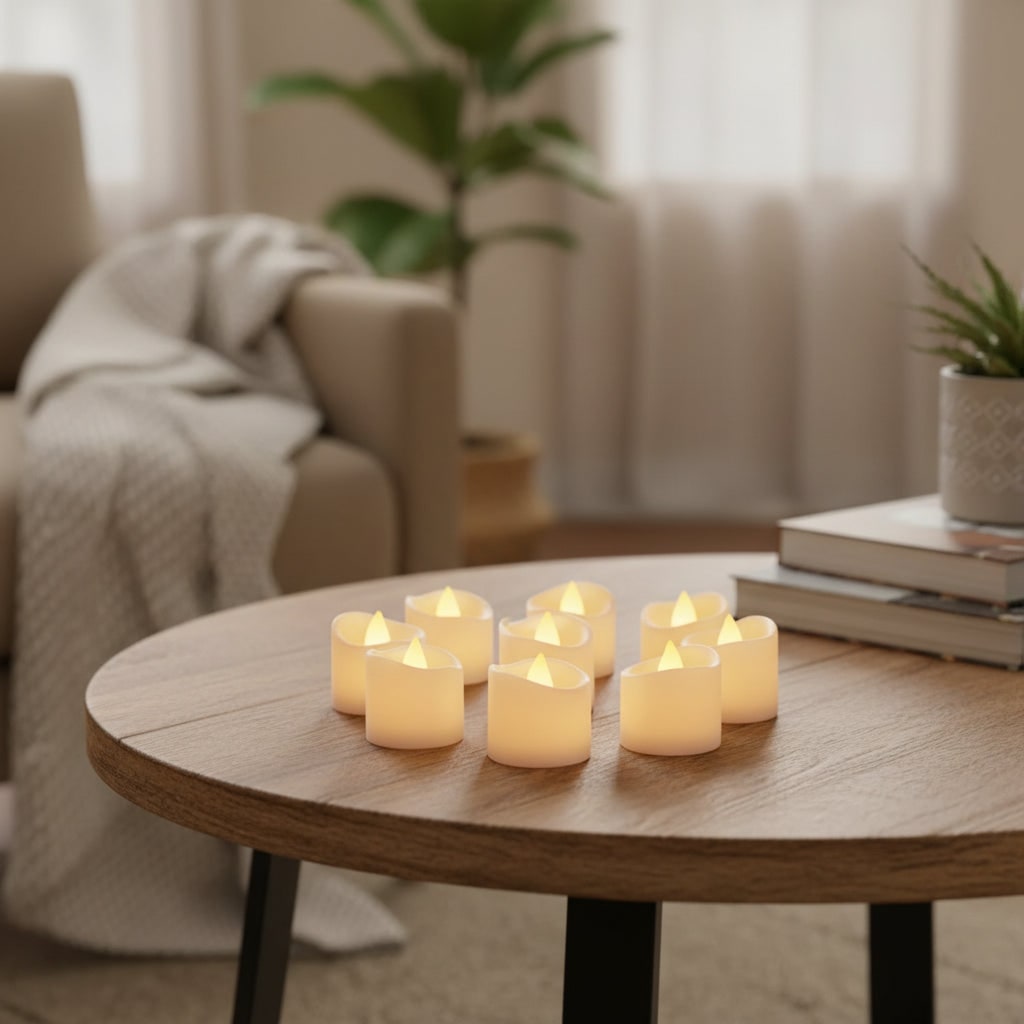 Halloween Decoration Flameless LED Tea Light Candle Set - Image 1