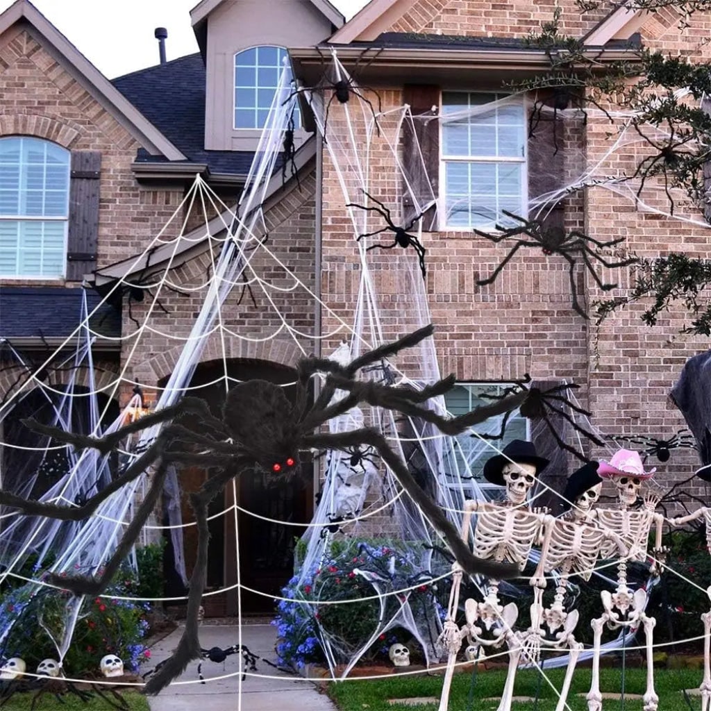 Halloween Decoration Giant Spider Web Outdoor Yard Decor - Image 2