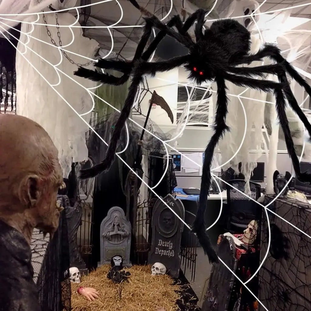 Halloween Decoration Giant Spider Web Outdoor Yard Decor - Image 4
