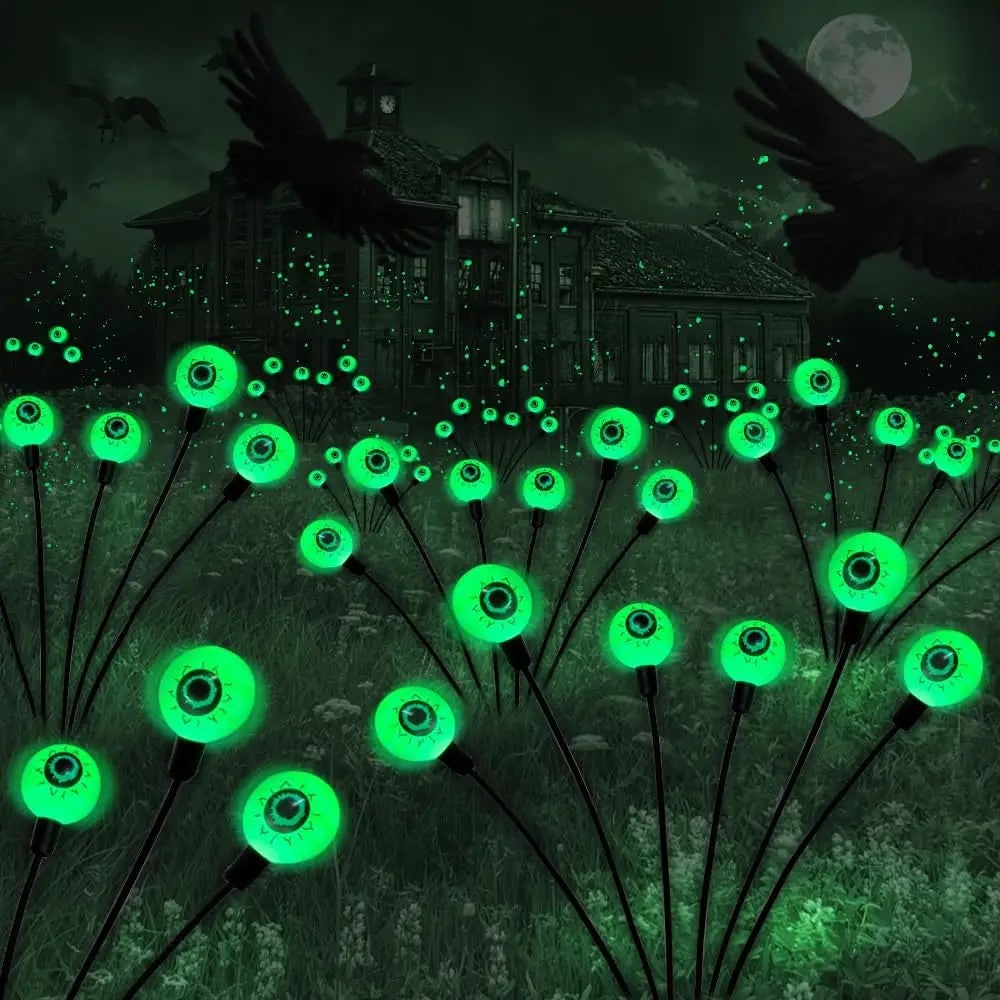 Halloween Decoration LED Lights Solar Powered Garden Orbs - Image 1