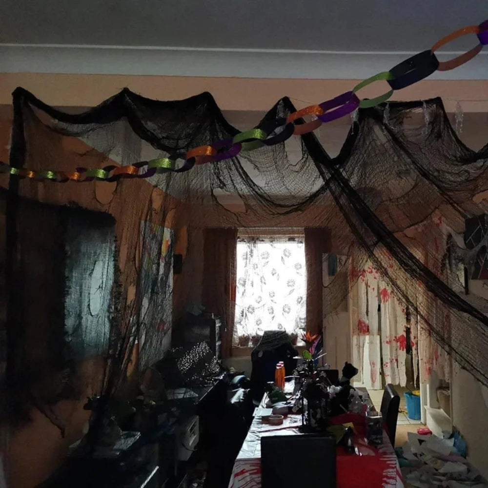 Halloween Decoration Netting Spooky Spider Web - Image 5