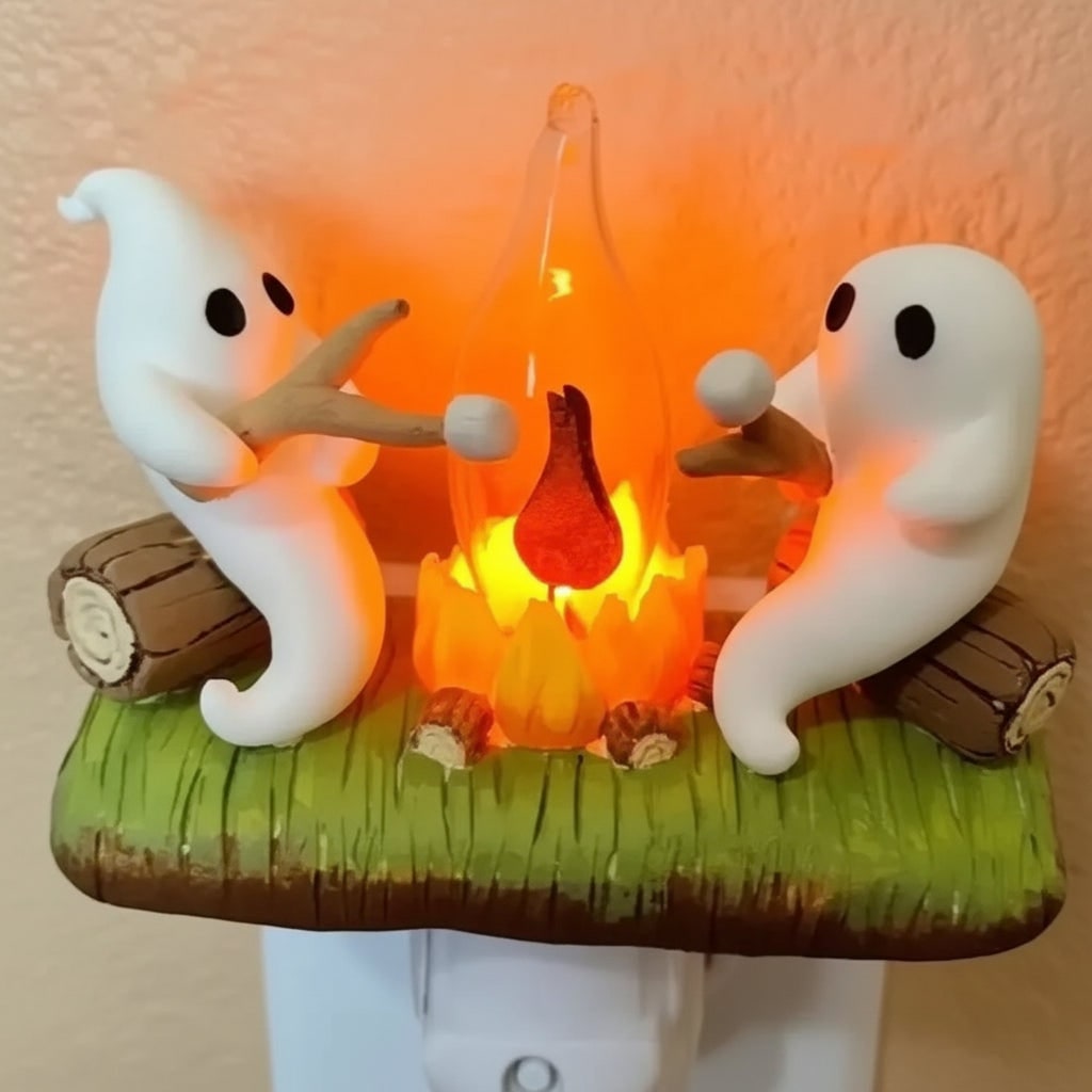Halloween Decoration Plug-In Night Light LED Ghost Dunk Room - Image 1
