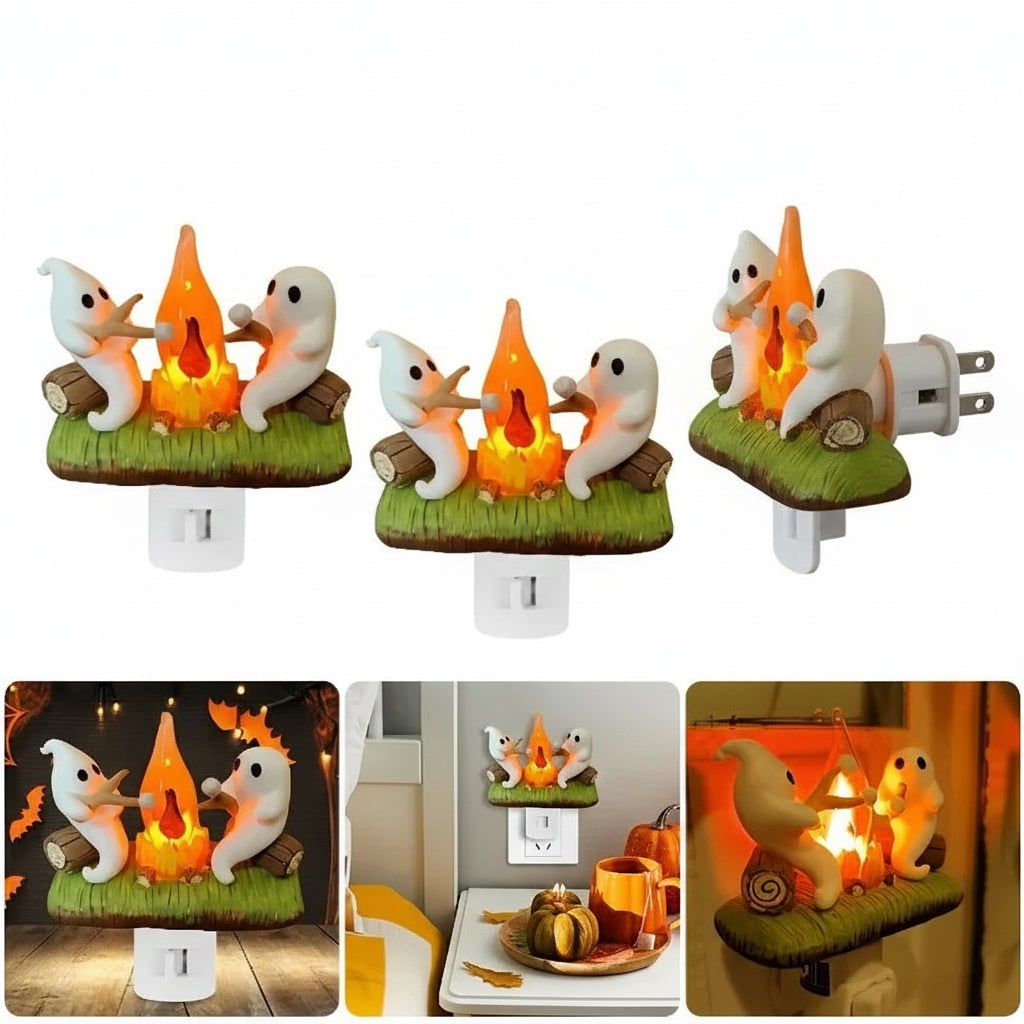 Halloween Decoration Plug-In Night Light LED Ghost Dunk Room - Image 3