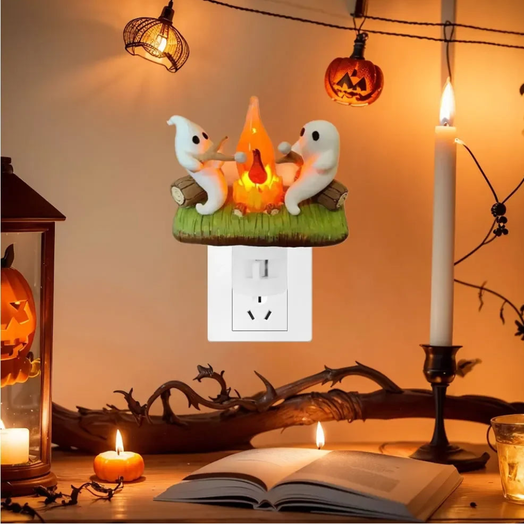 Halloween Decoration Plug-In Night Light LED Ghost Dunk Room - Image 4