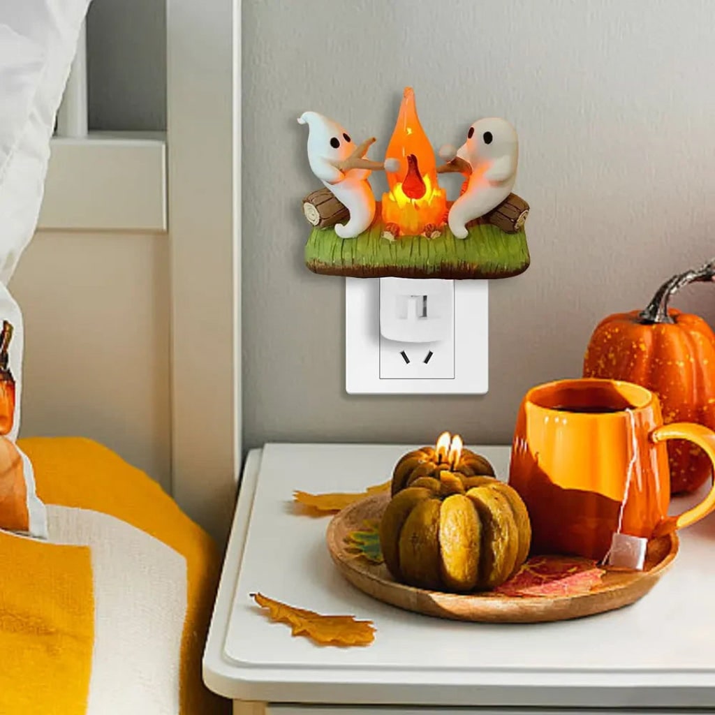 Halloween Decoration Plug-In Night Light LED Ghost Dunk Room - Image 5