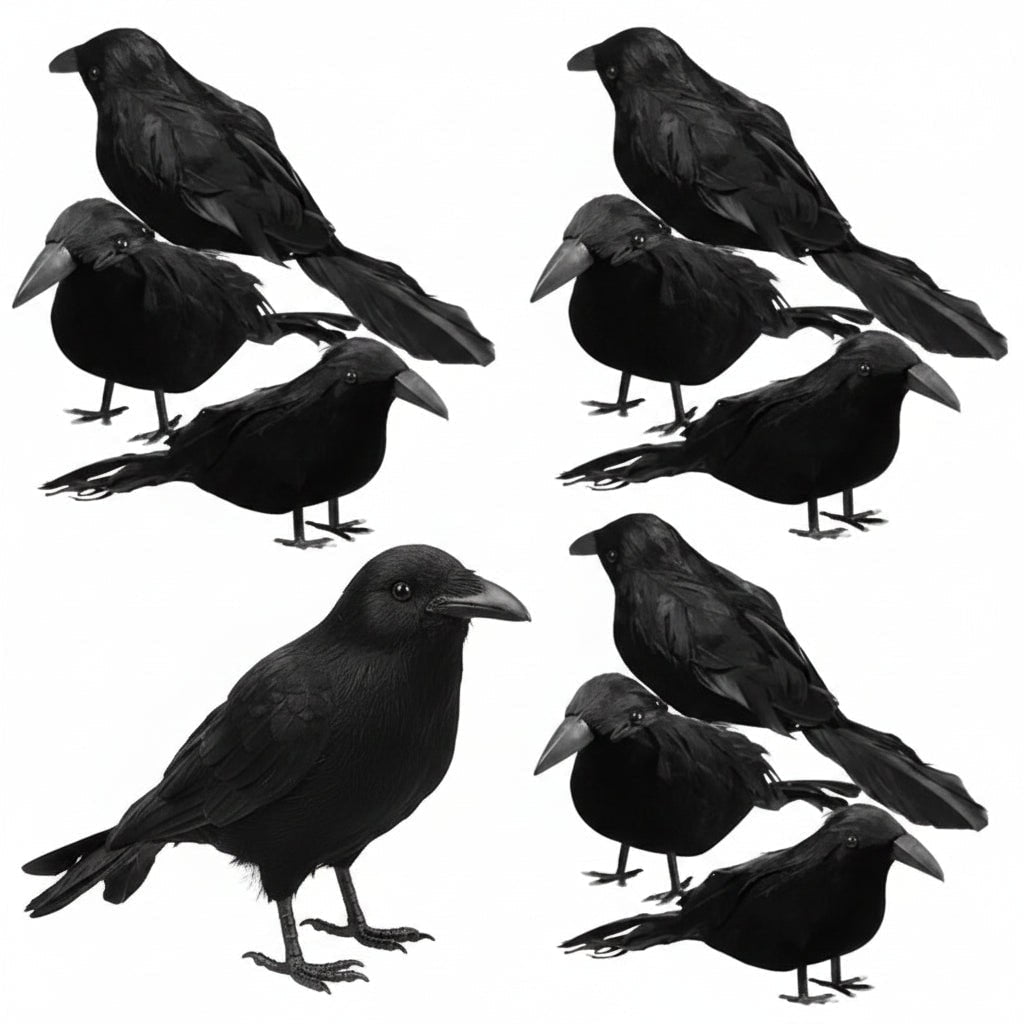 Halloween Decoration Realistic Artificial Crows - Image 5