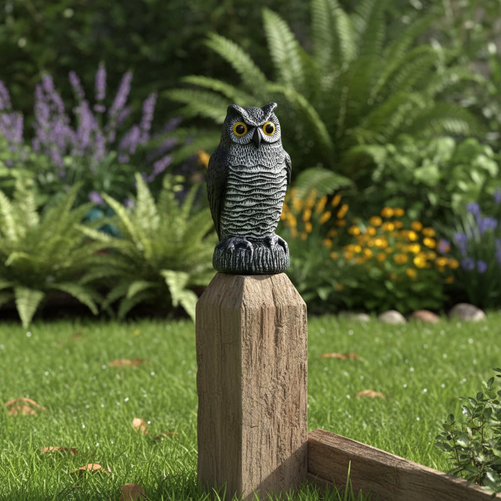 Halloween Decoration Realistic Owl Garden Yard Statue - Image 1