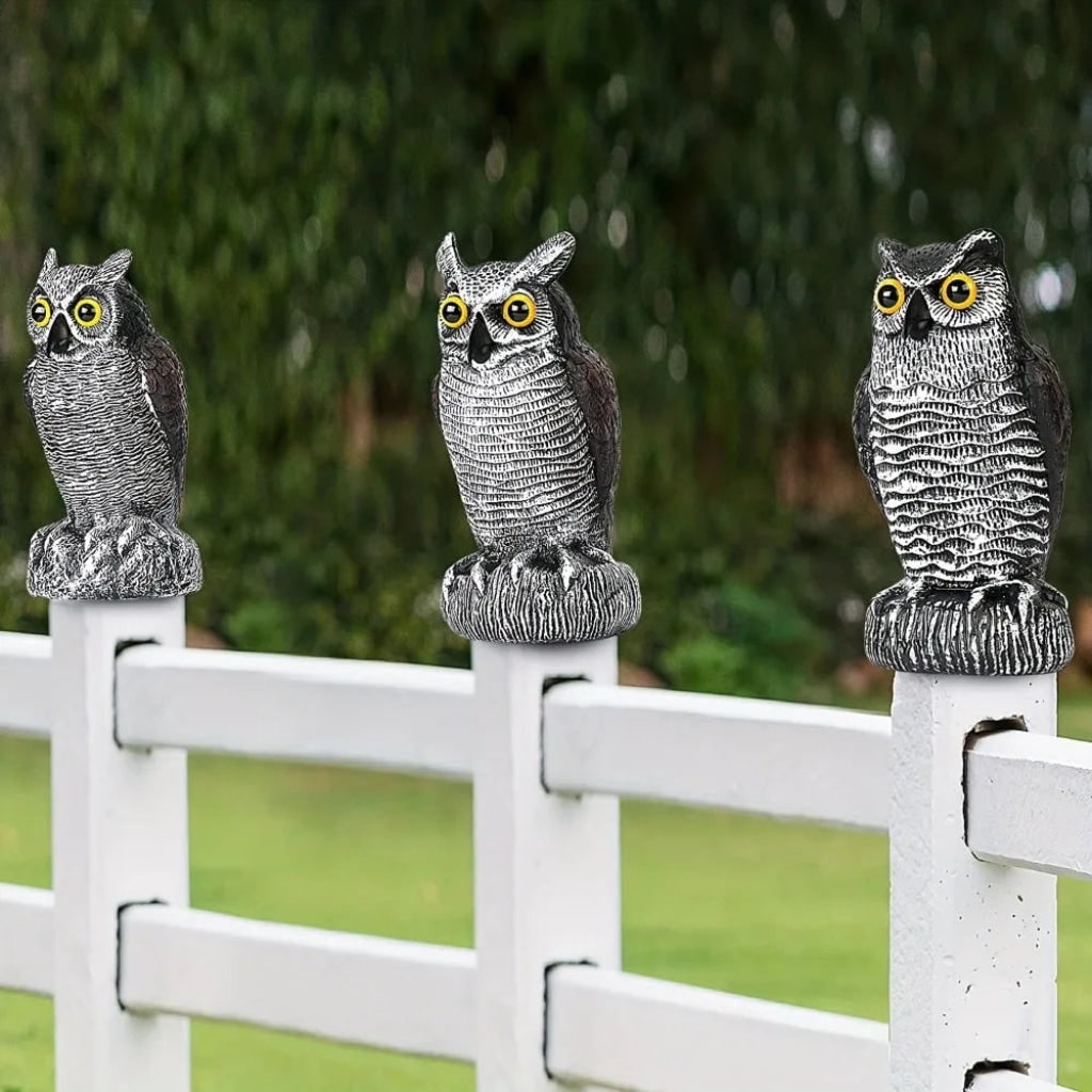 Halloween Decoration Realistic Owl Garden Yard Statue - Image 3