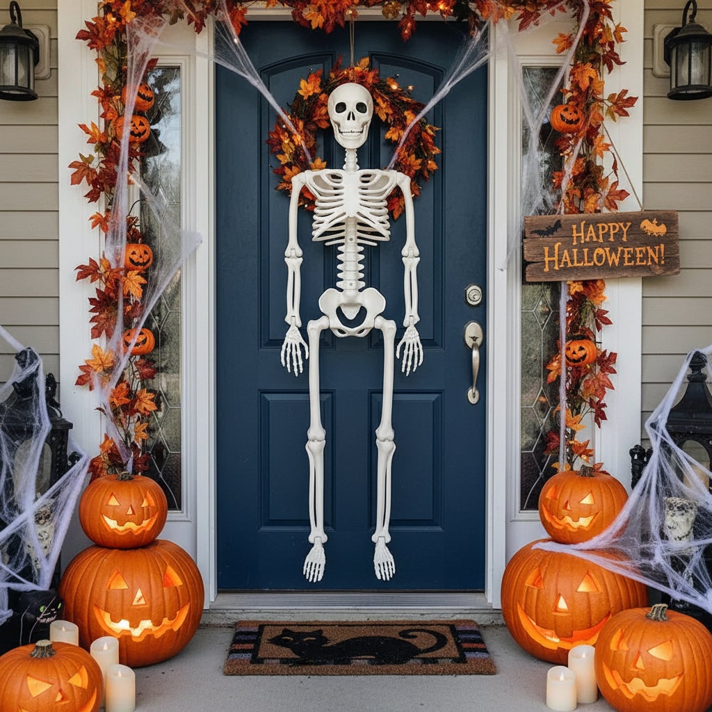 Halloween Decoration Skeleton Figure Life-Size Display - Image 1