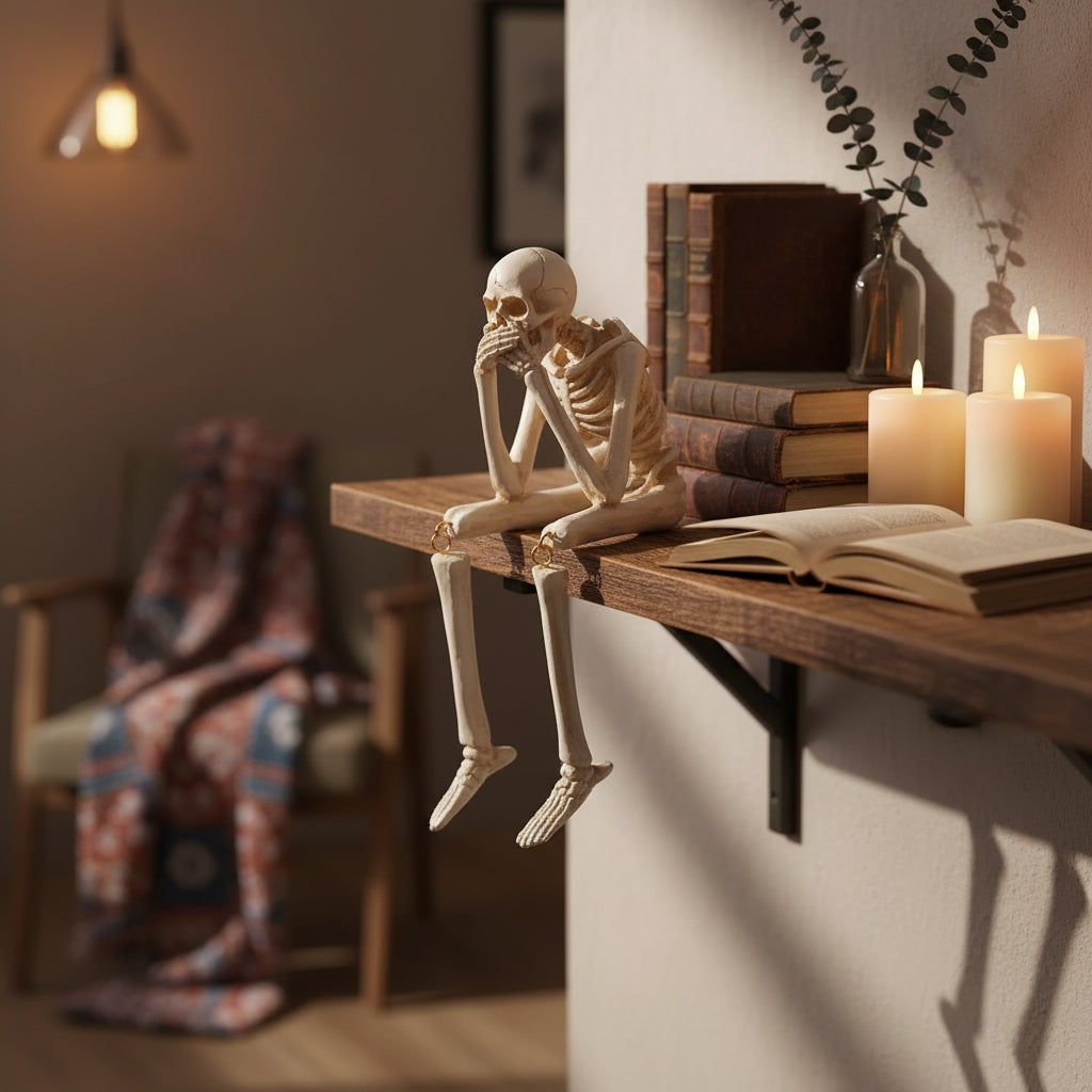 Halloween Decoration Skeleton Figurine Home Decor Accent - Image 1