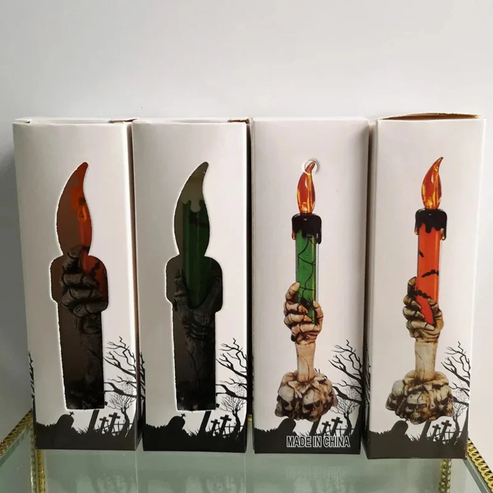 Halloween Decoration Skull Candle Holders Spooky Design - Image 6